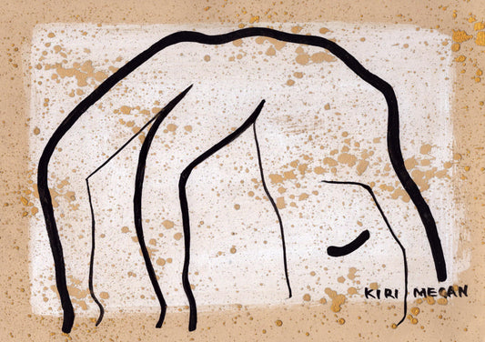 Charcoal Ash IV – Expressive Indian Ink Figurative Art (A5)