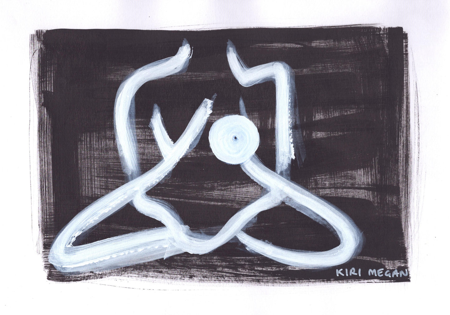 Coal I - Strong Pose Figurative Painting on Paper (A4)