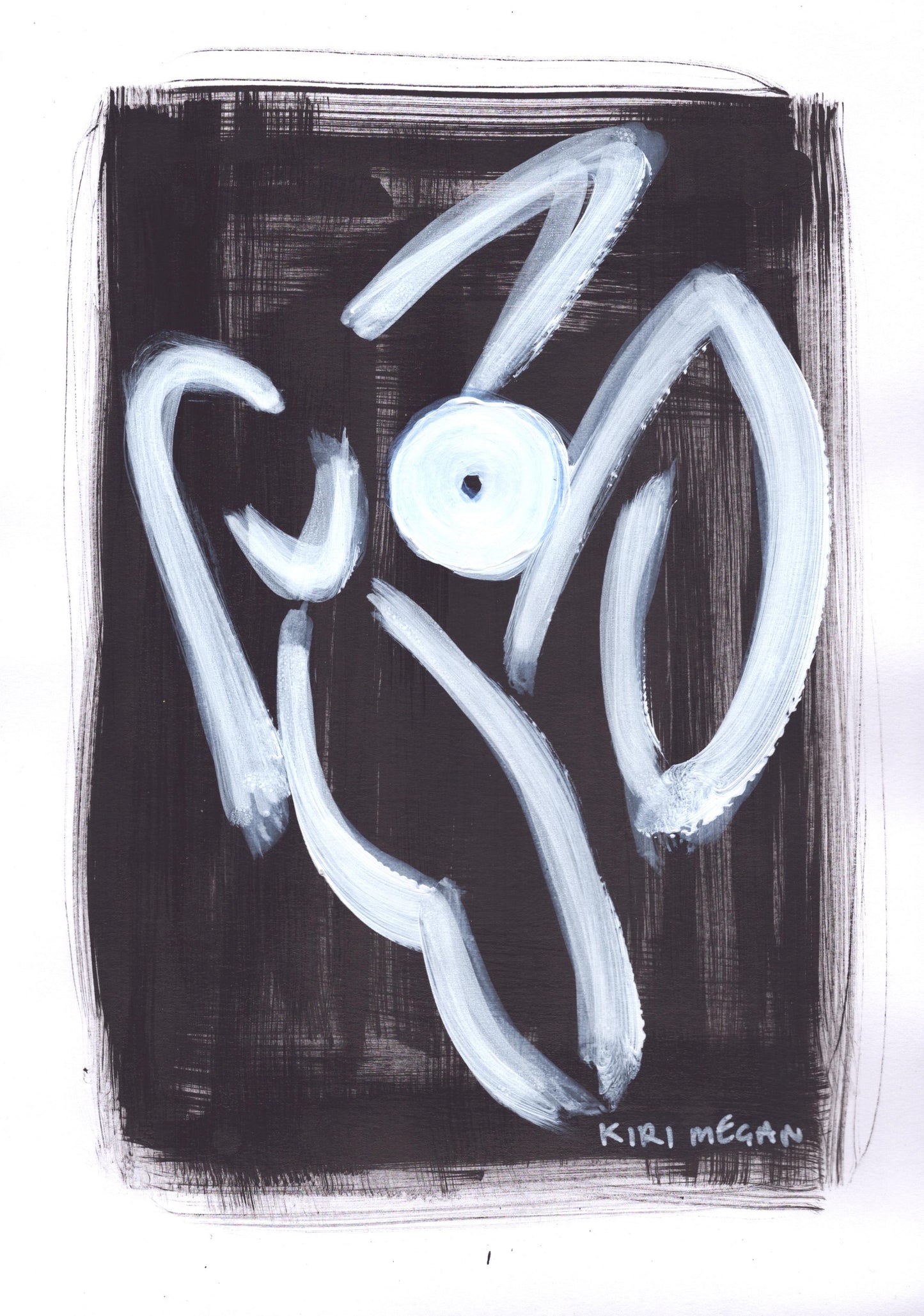 Coal III - Abstract Figurative Artwork with Ink Layers (A4)