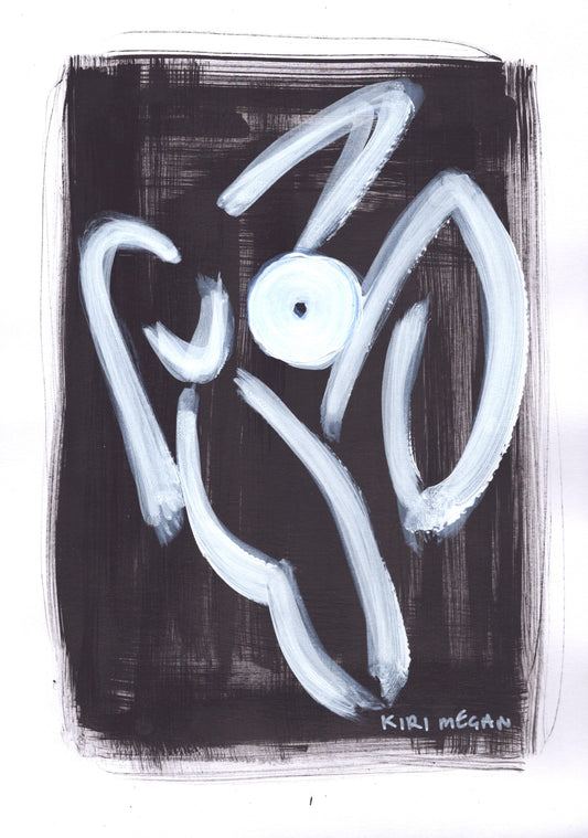 Coal III - Abstract Figurative Artwork with Ink Layers (A4)