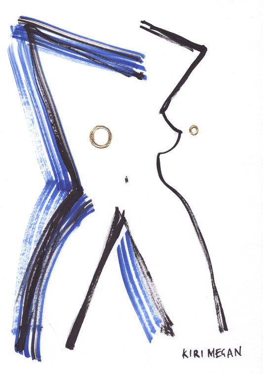 Combust II - Gestural Ink Life Study (A4)