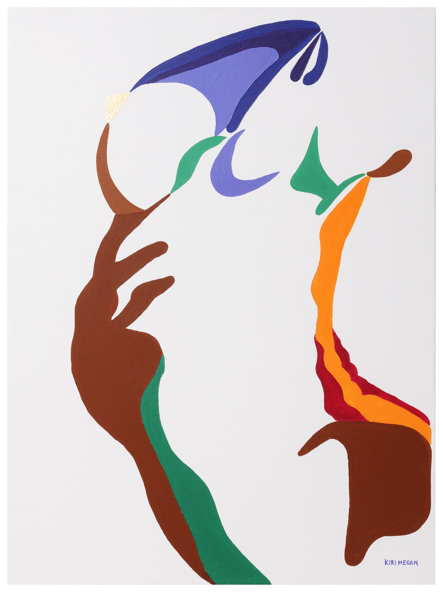 Flight - Large Figurative Painting on Linen Canvas (81 x 60cm)