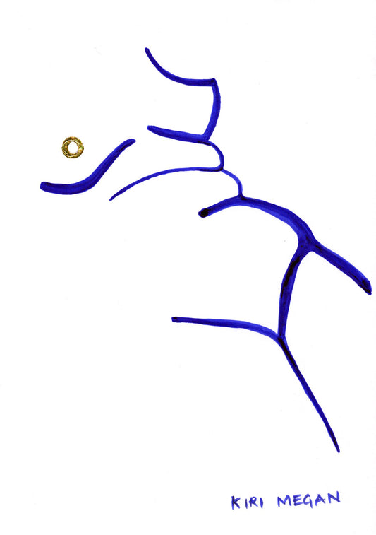 Heat XIV - Abstract Figure Mini Painting (A5)