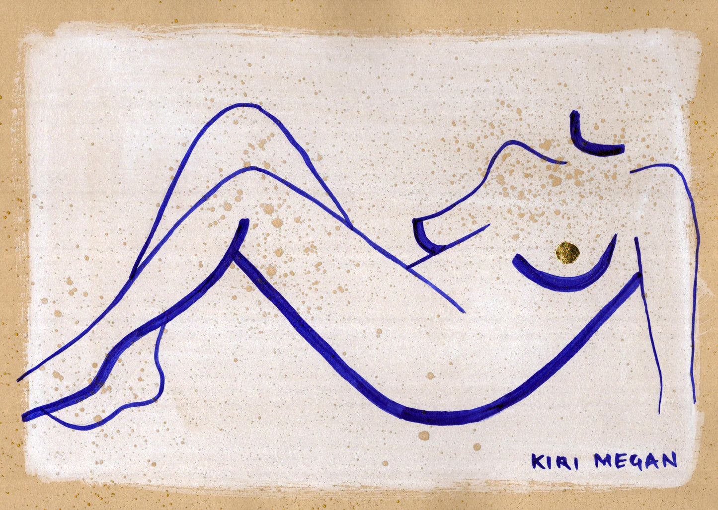 Powder IV – Life Drawing with Gold Leaf Detail (A5)