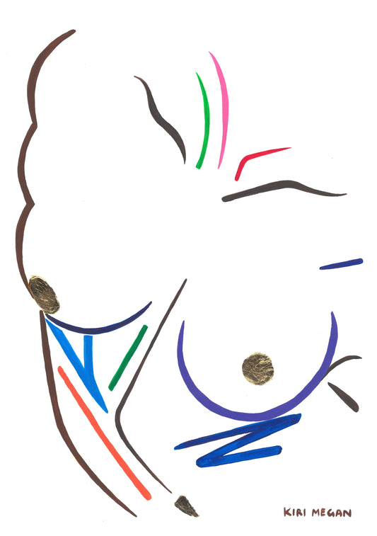 Thunder – Energetic Figurative Painting in Ink and Acrylic (A3)